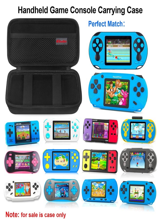 Elonbo Carrying Case for TEBIYOU/ WELLST·G/ TaddToy/ Beijue/ FAMILY POCKET/ CCTU/ X-JOYKIDS/ GREENCREEK/ Beico/ KAVOYI/ GuaiyeyeAP Handheld Game Console, Portable Electronic Gaming Player Bag, Black - Image 2